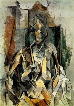  assise - Femme assise dans un fauteuil 1916 Cubisme